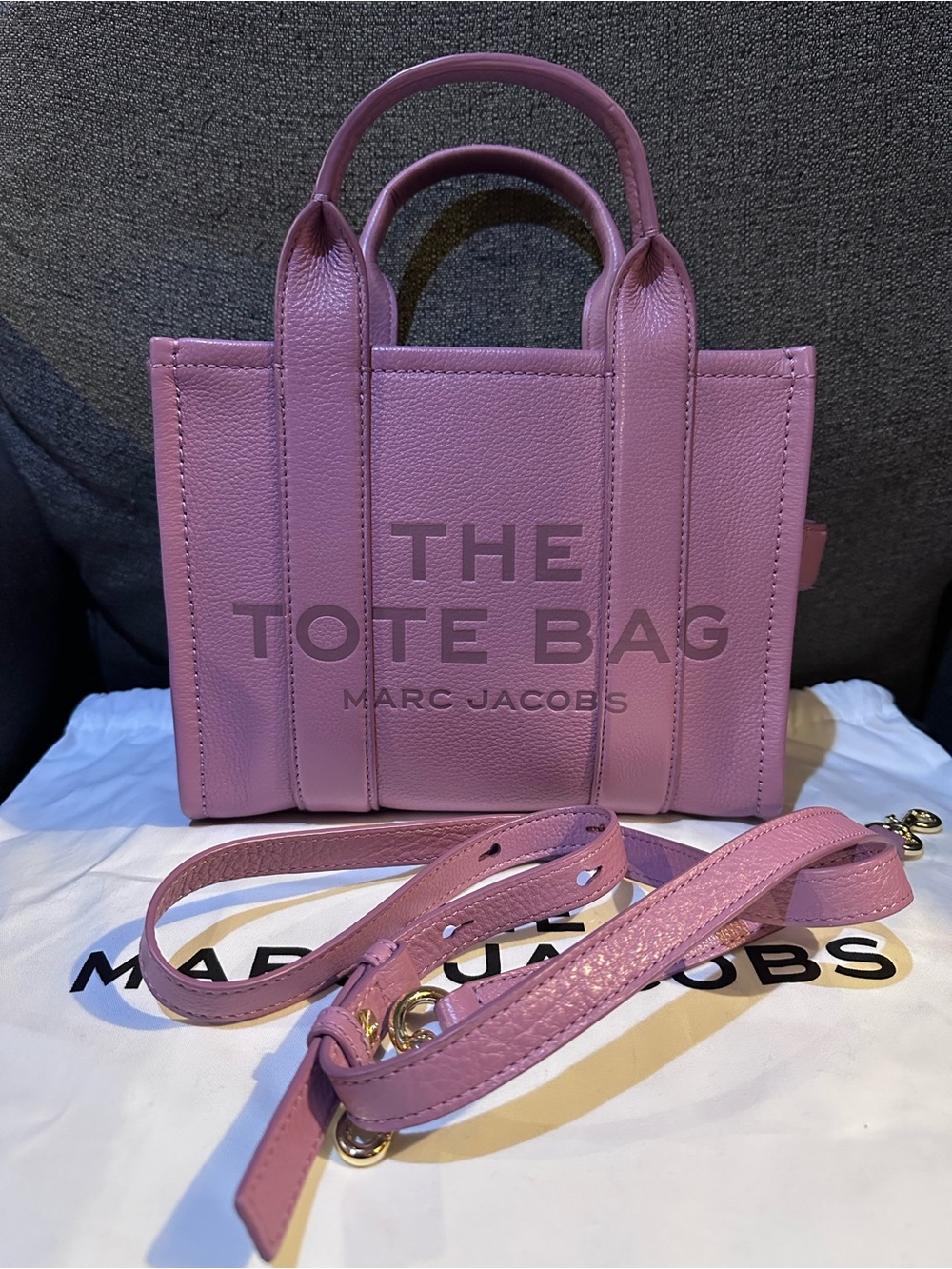 Marc Jacobs Small (formerly Mini) Tote Bag Orchid Haze with Shoulder Strap NWT